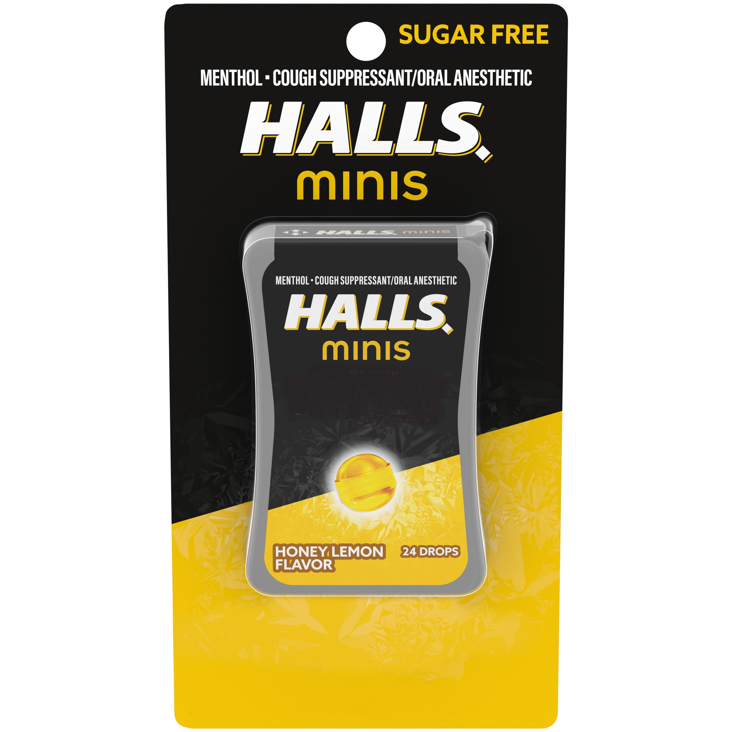 Halls Minis Cough Drops - Sugar Free Honey Lemon - Shop Cough, cold ...