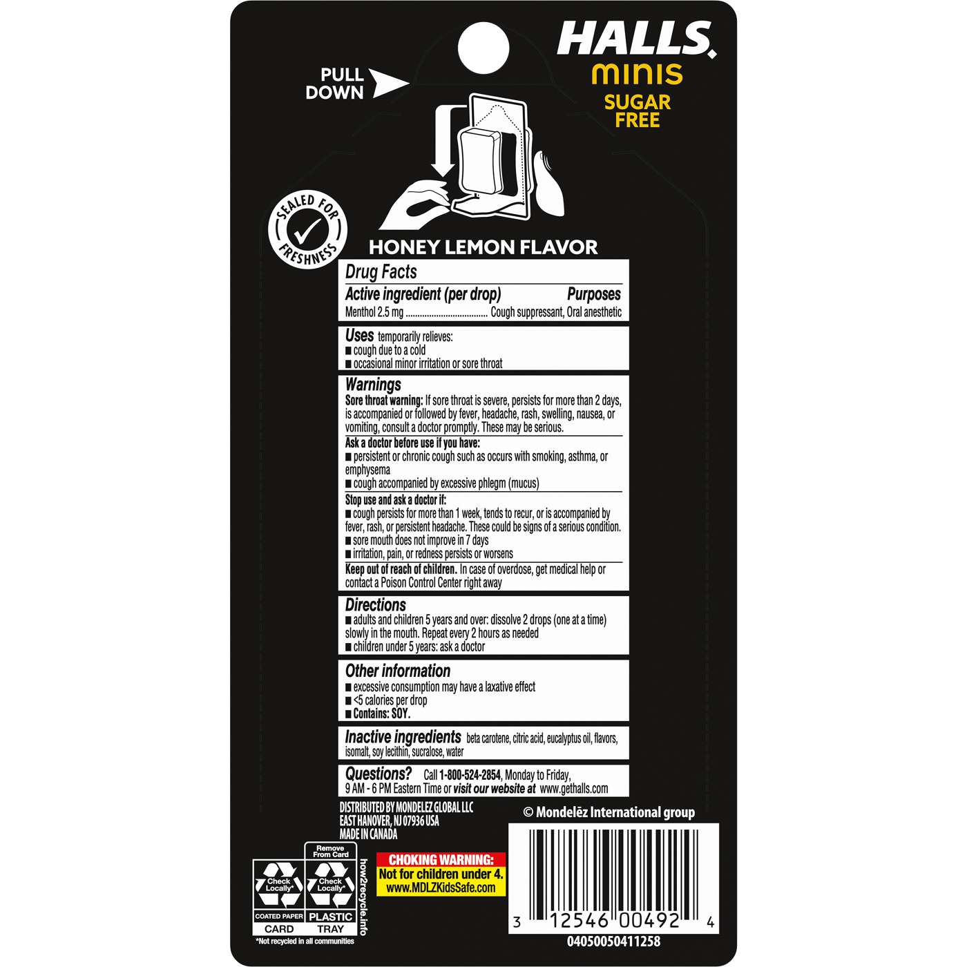 Halls Minis Cough Drops - Sugar Free Honey Lemon; image 6 of 7