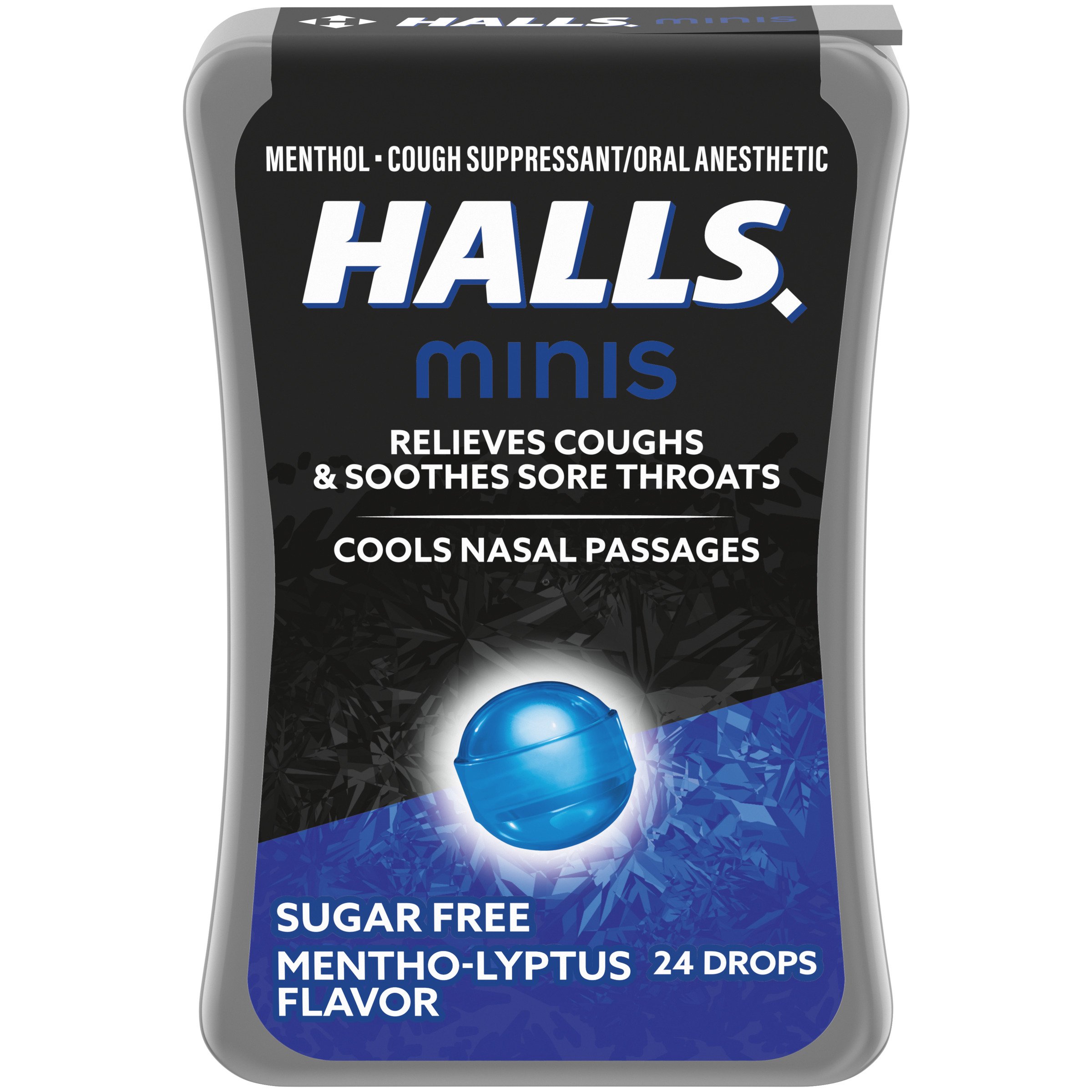 Halls Minis Cough Drops Sugar Free MenthoLyptus Shop Cough, Cold