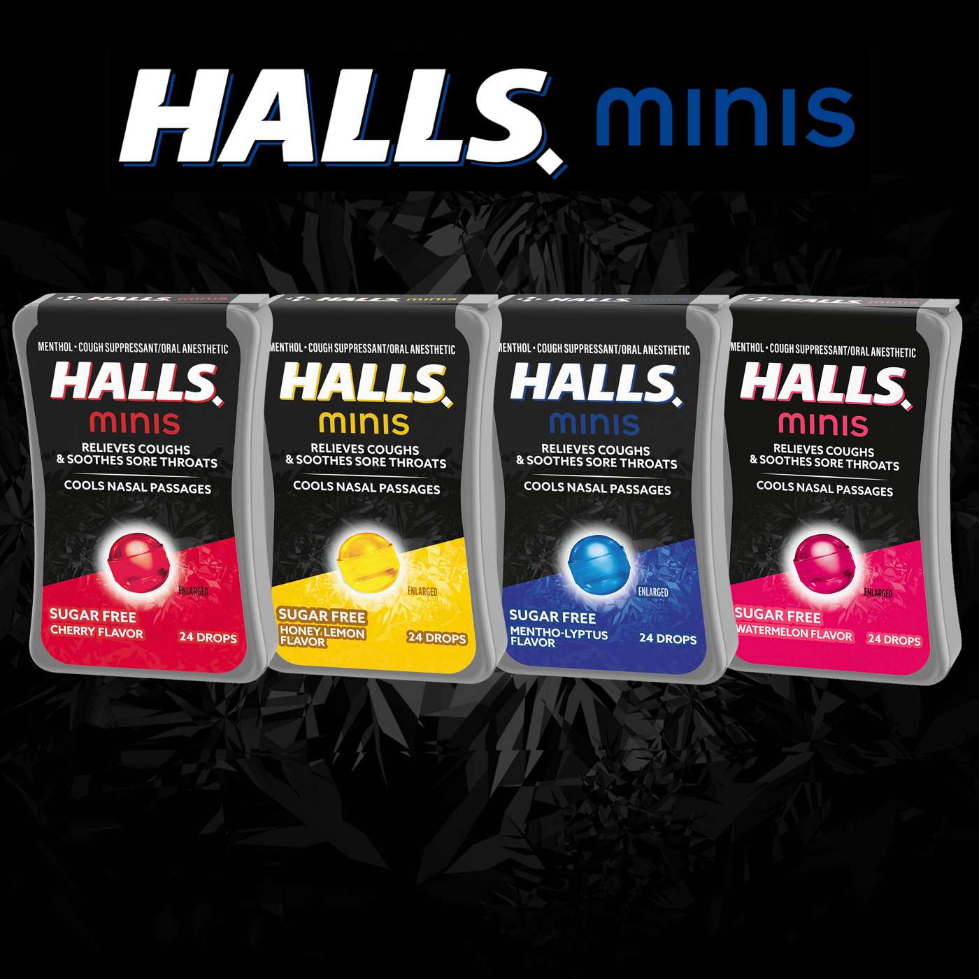 Halls Minis Cough Drops - Sugar Free Mentho-Lyptus; image 3 of 8