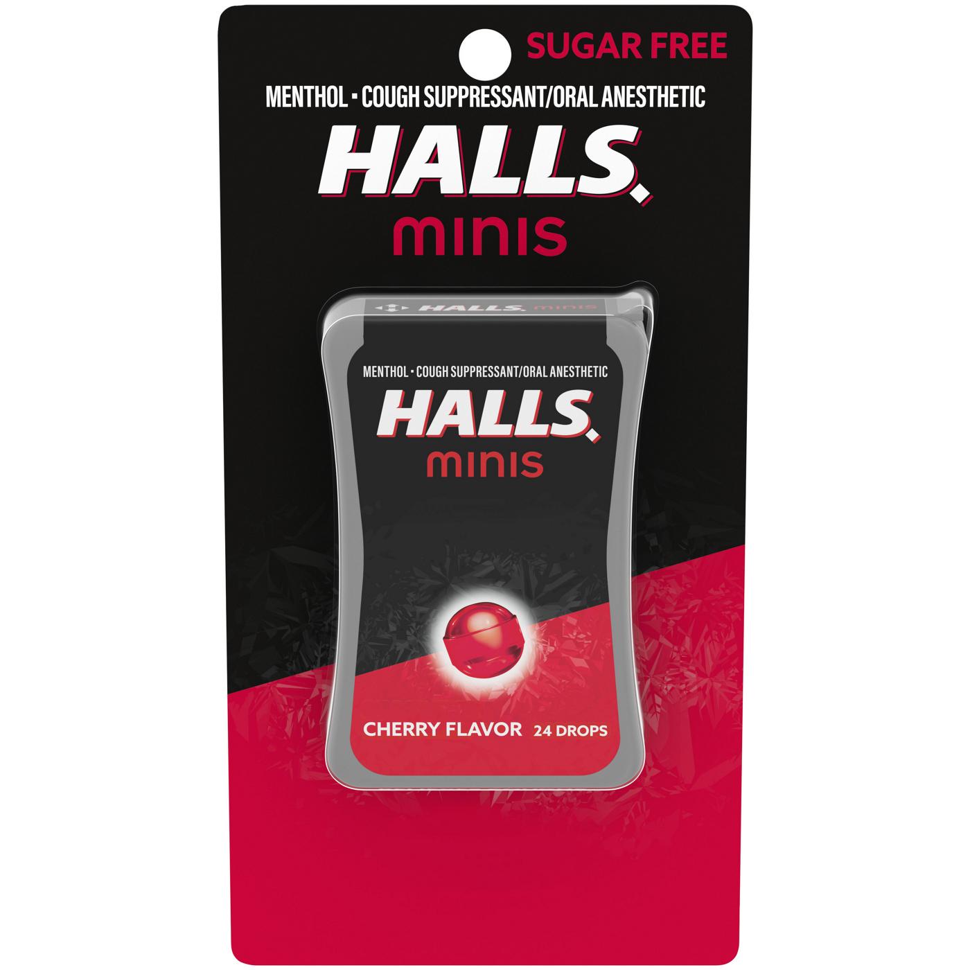 Halls Minis Cough Drops - Sugar Free Cherry; image 1 of 6