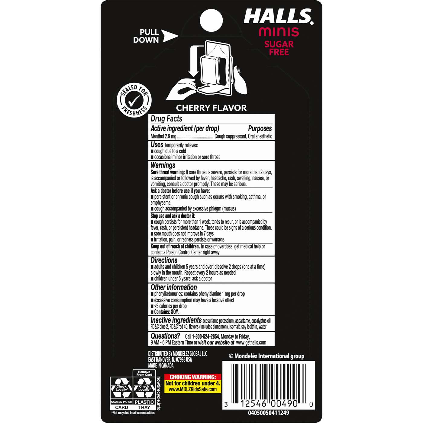 Halls Minis Cough Drops - Sugar Free Cherry; image 4 of 6