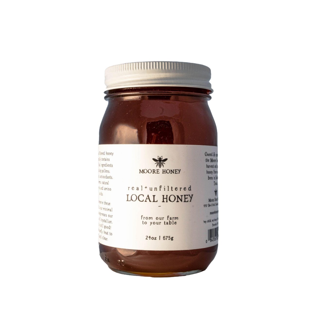 Moore Honey Real & Unfiltered Local Honey Pint Jar - Shop Honey at H-E-B