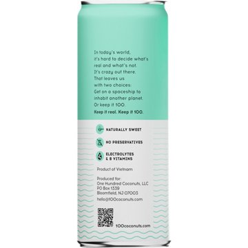 100 Coconuts Pure Coconut Water, 11 oz