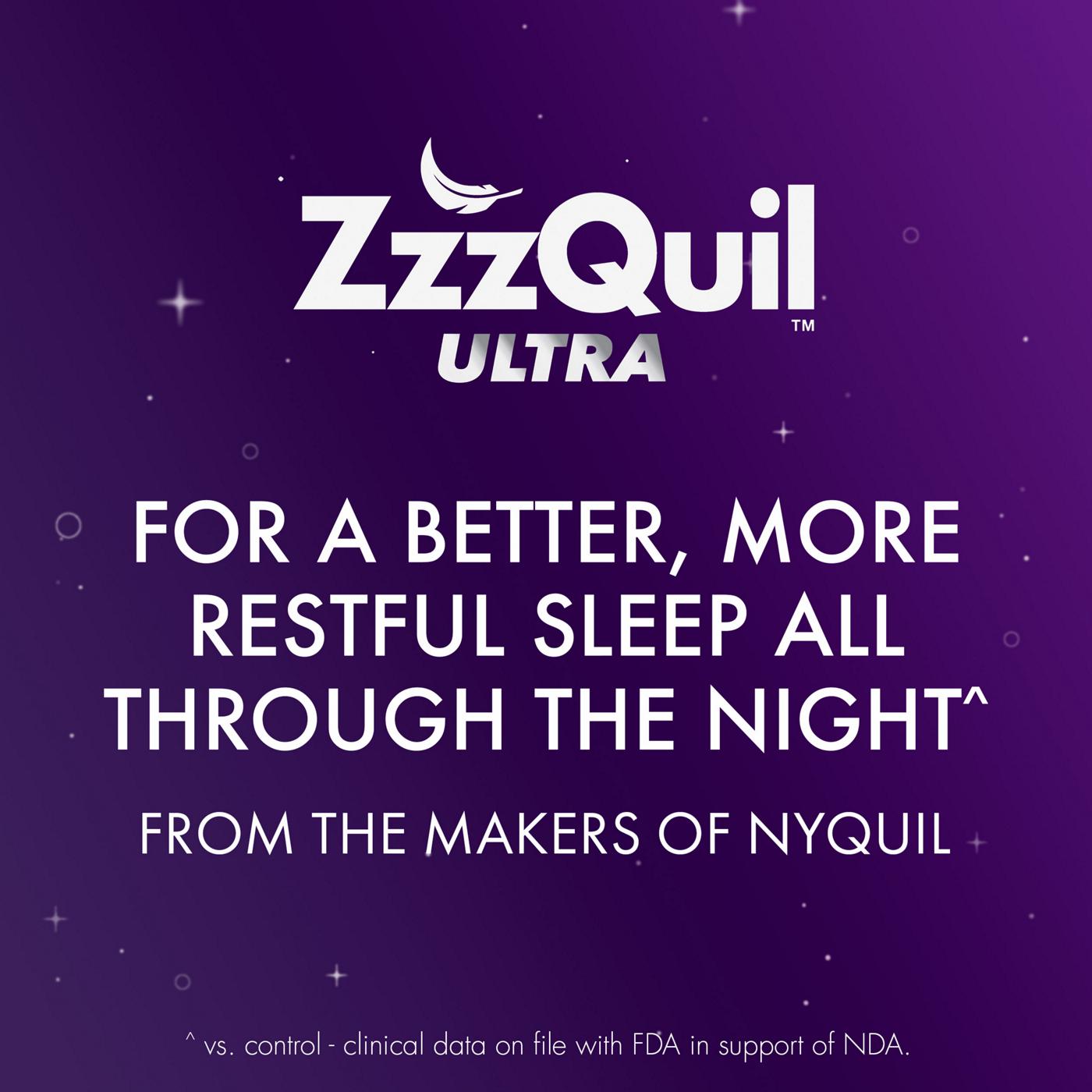Vicks ZzzQuil ULTRA Nightime Tablets, Sleep Aid; image 7 of 8