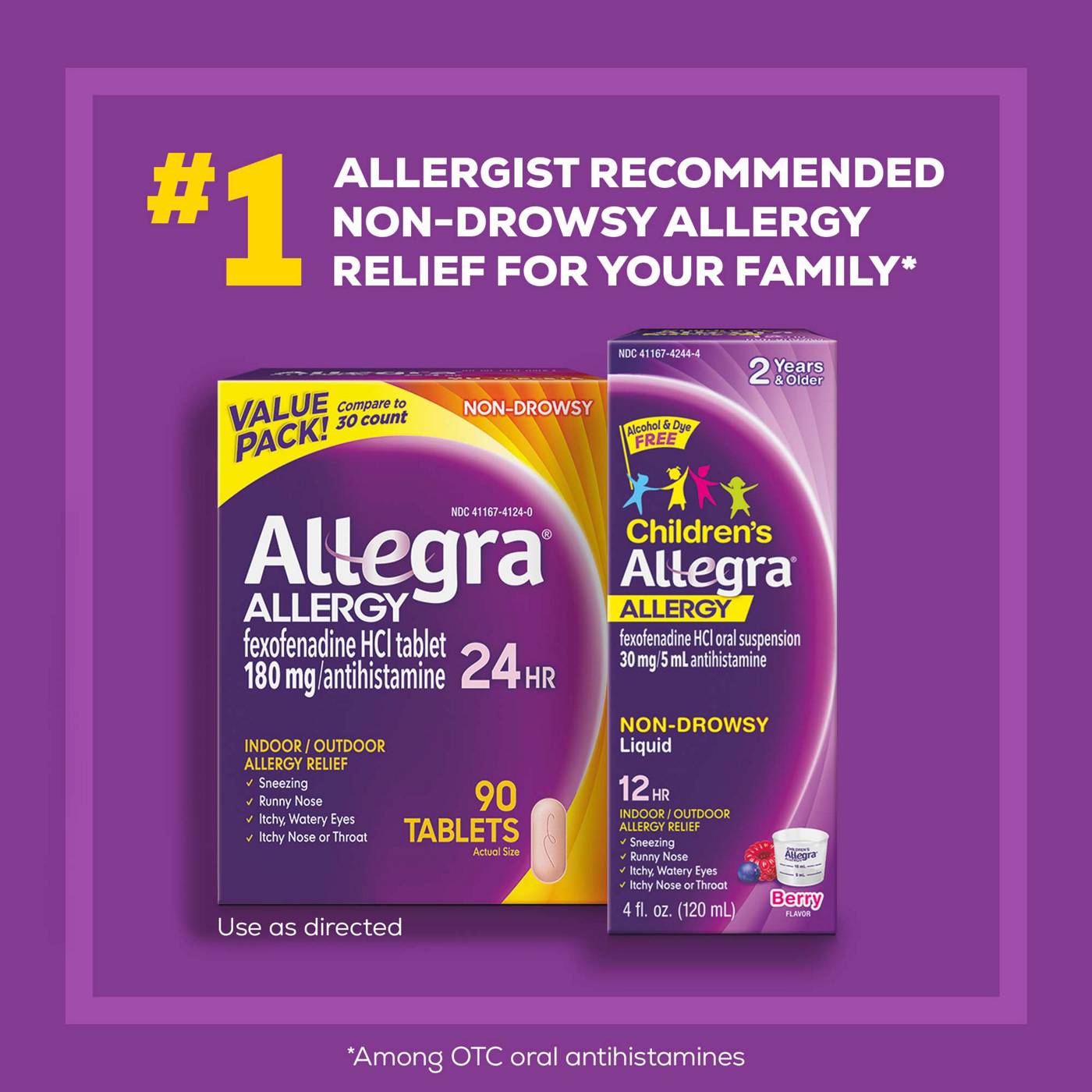 Allegra 24 Hour Non-Drowsy Antihistamine Tablets; image 4 of 7