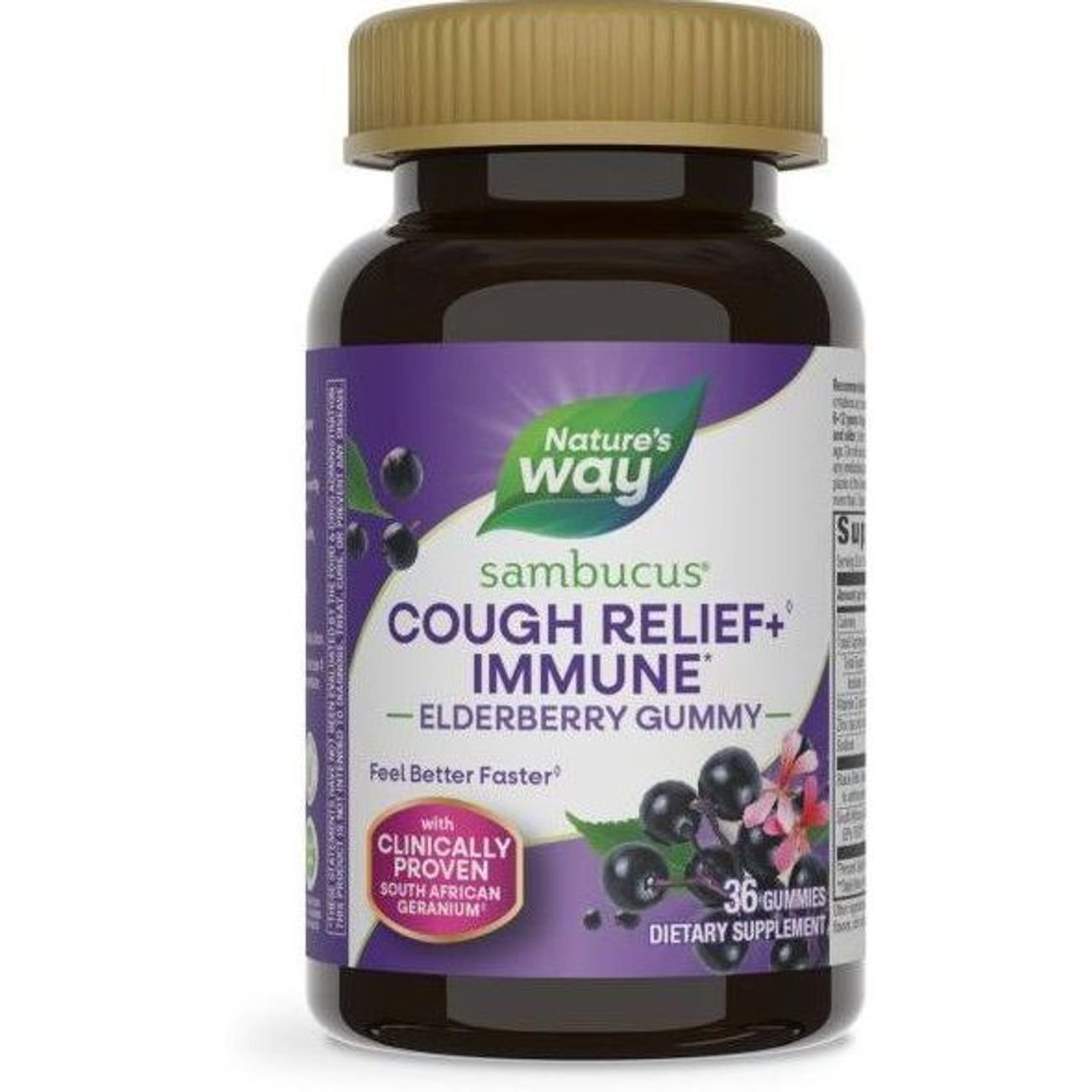 Nature's Way Sambucus Relief Immune Support Gummies, 36 ct