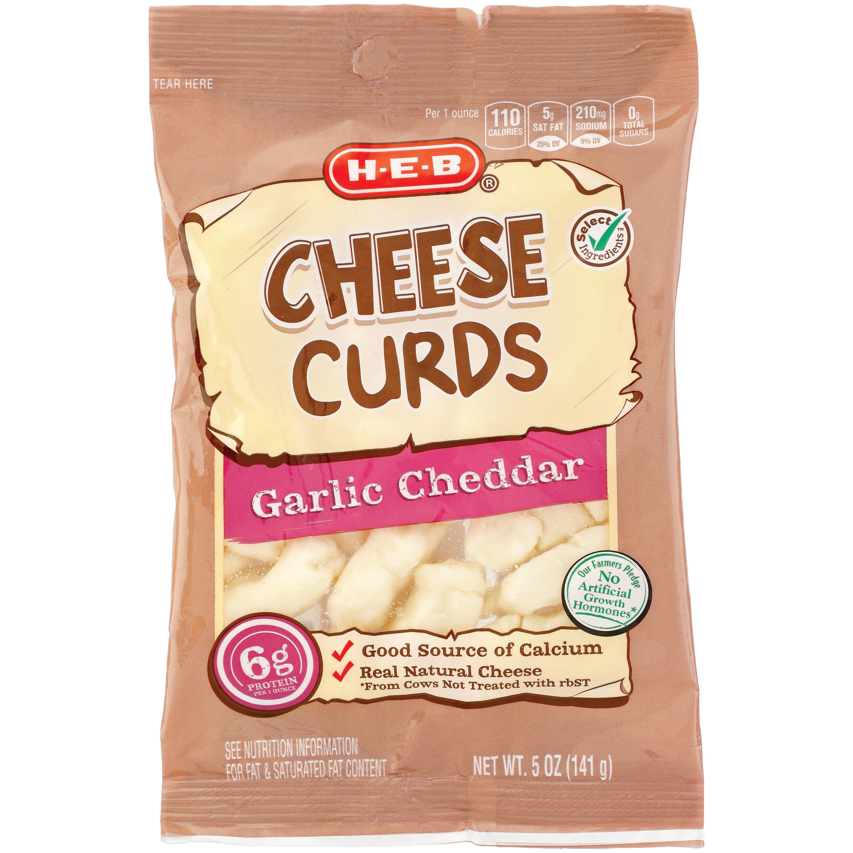 H E B Garlic Cheddar Cheese Curds Shop Cheese At H E B