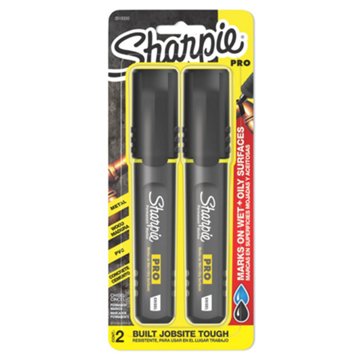 Sharpie PRO Chisel Tip Permanent Markers - Black Ink, 2 pk