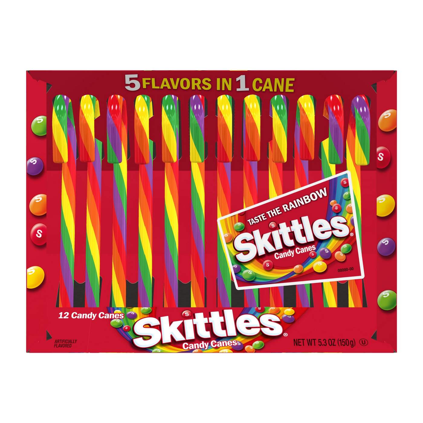 Skittles Holiday Candy Canes; image 1 of 2
