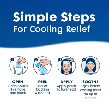 BeKoool BeKoool Cooling Patches, Relief from Migraine & Headache Discomfort, 6 Count, 6 ct