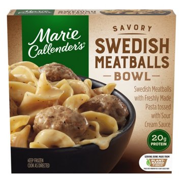 Marie Callender's Savory Swedish Meatballs Bowl Frozen Meal