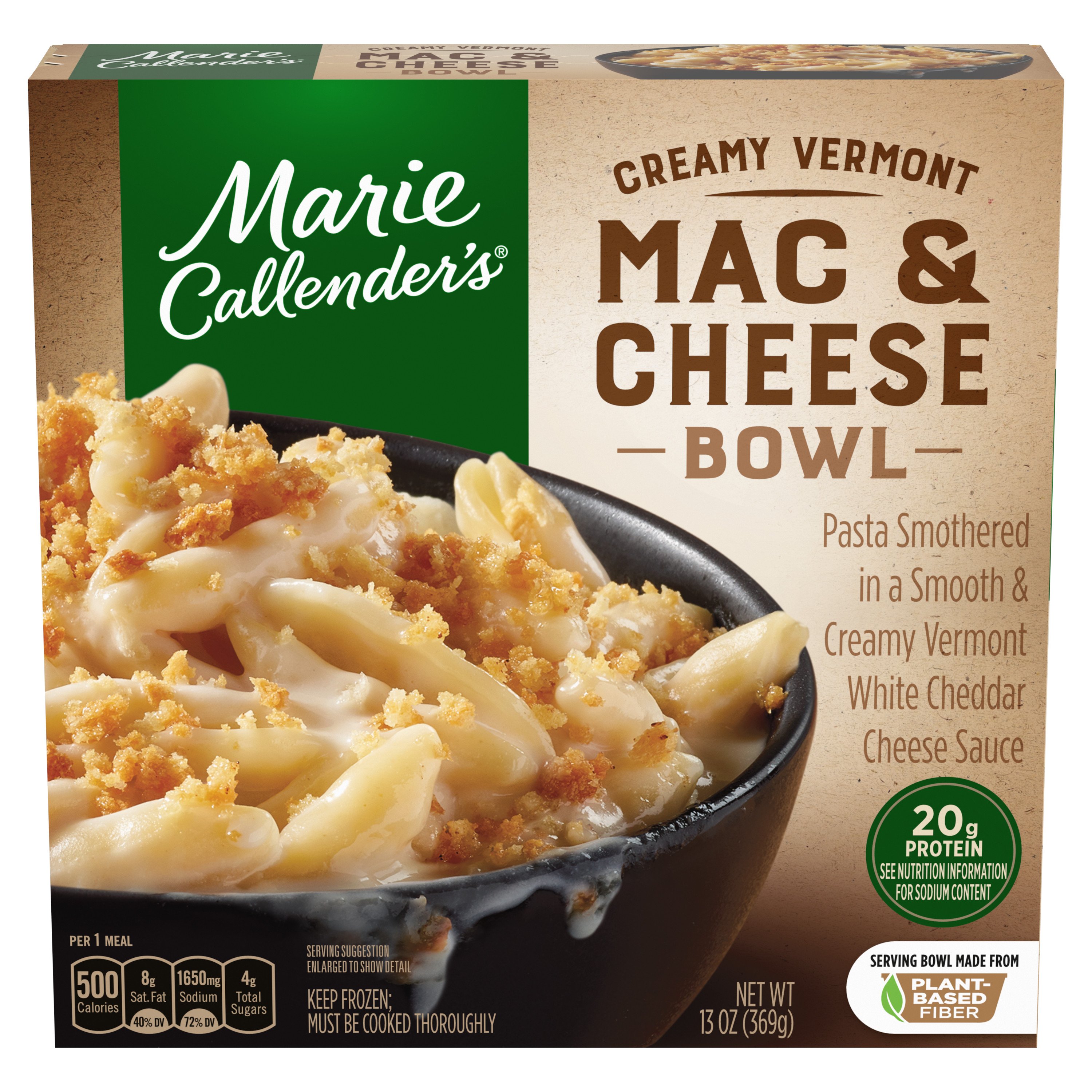 Marie Callender's Creamy Vermont Mac & Cheese Bowl Frozen Meal - Shop ...