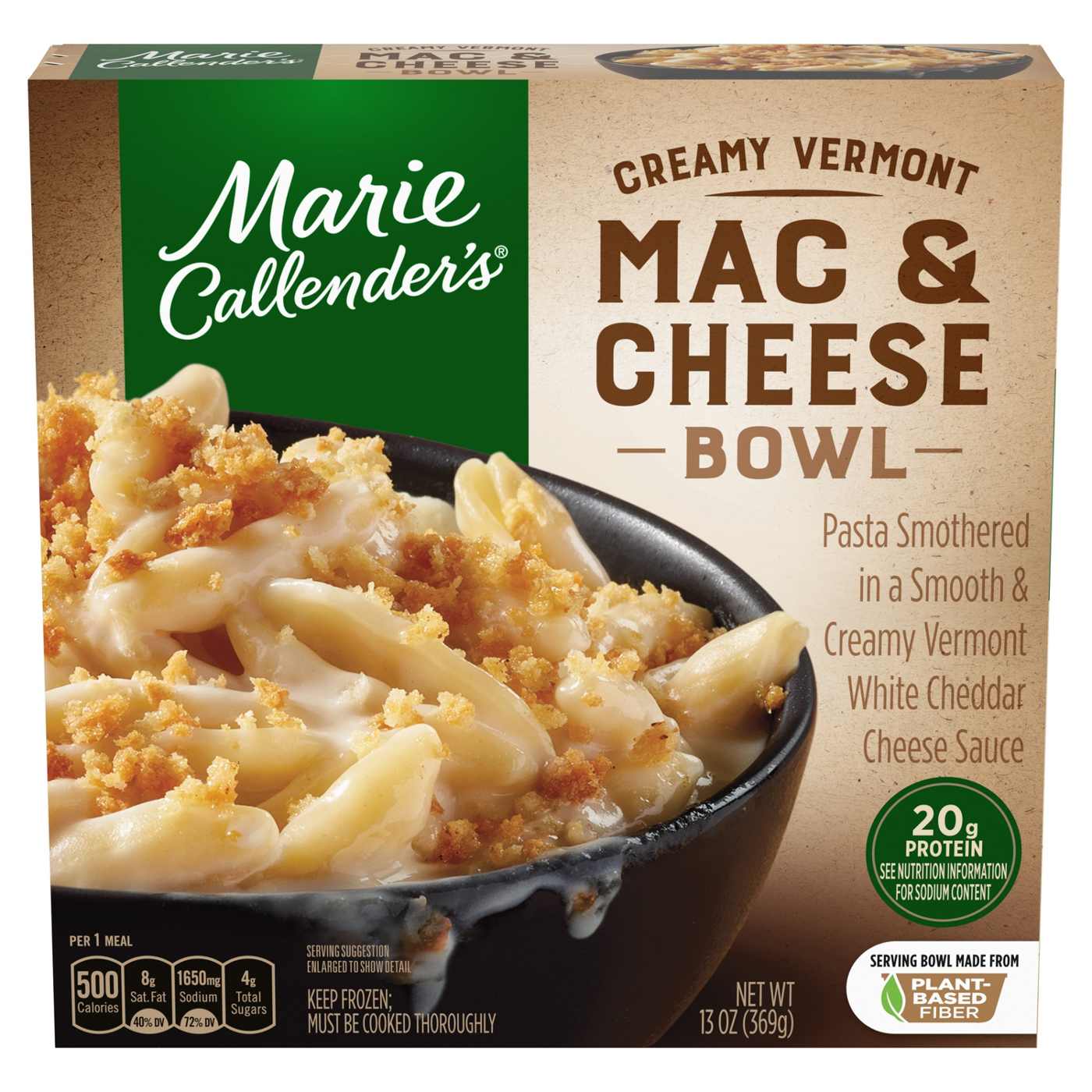 Marie Callender's Creamy Vermont Mac & Cheese Bowl Frozen Meal; image 1 of 4