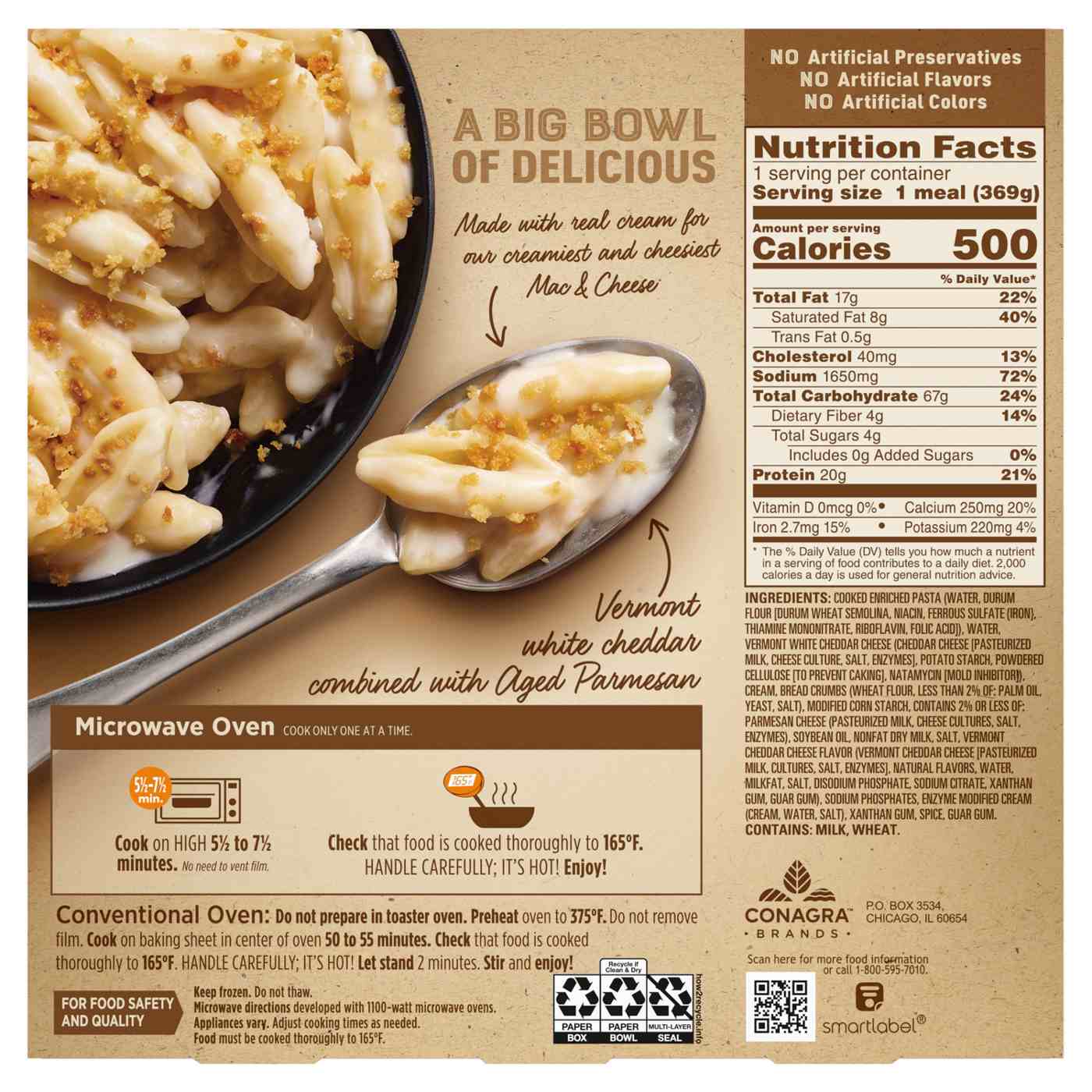 Marie Callender's Creamy Vermont Mac & Cheese Bowl Frozen Meal; image 3 of 4