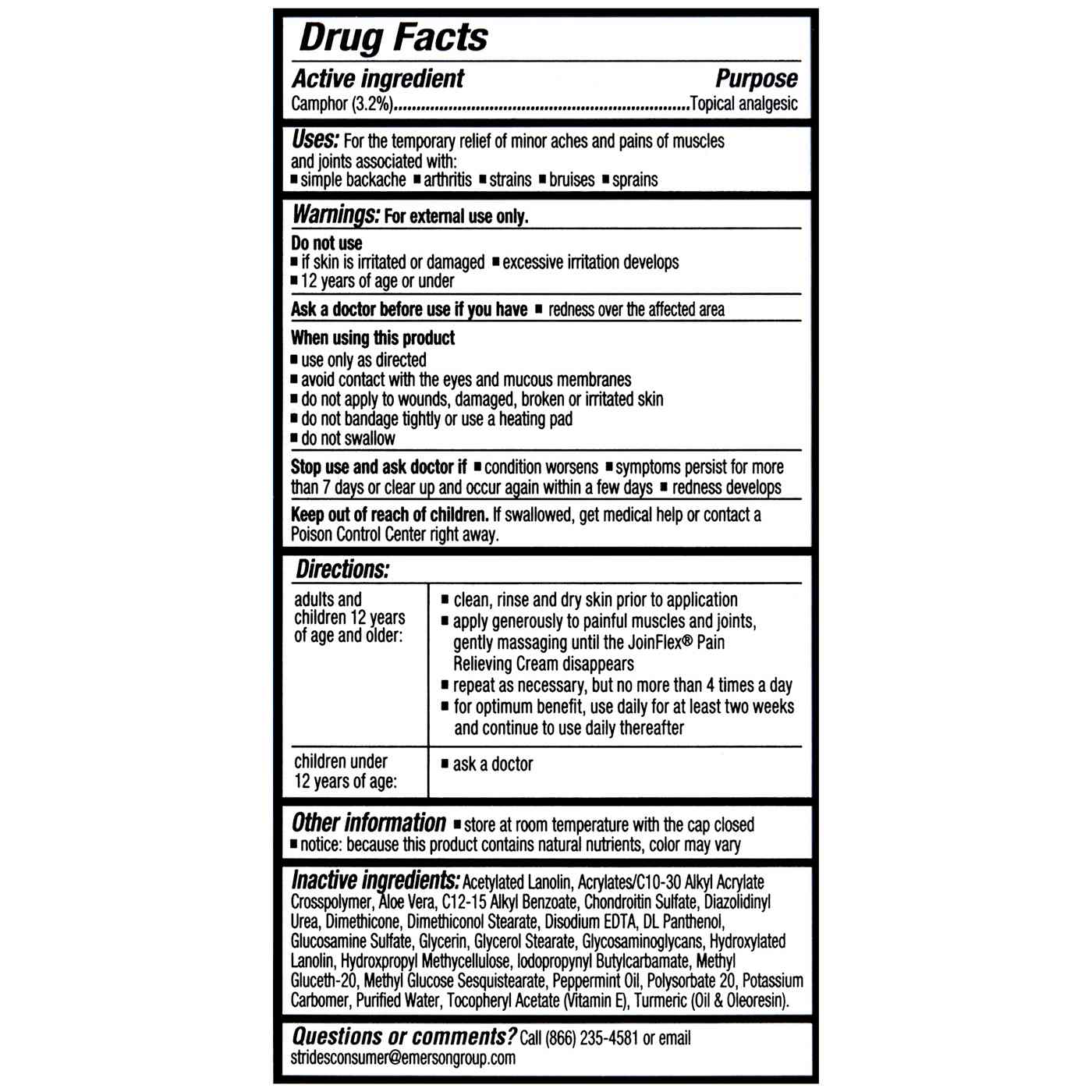 Joint Flex Pain Relief Cream with Natural Turmeric Shop Muscle