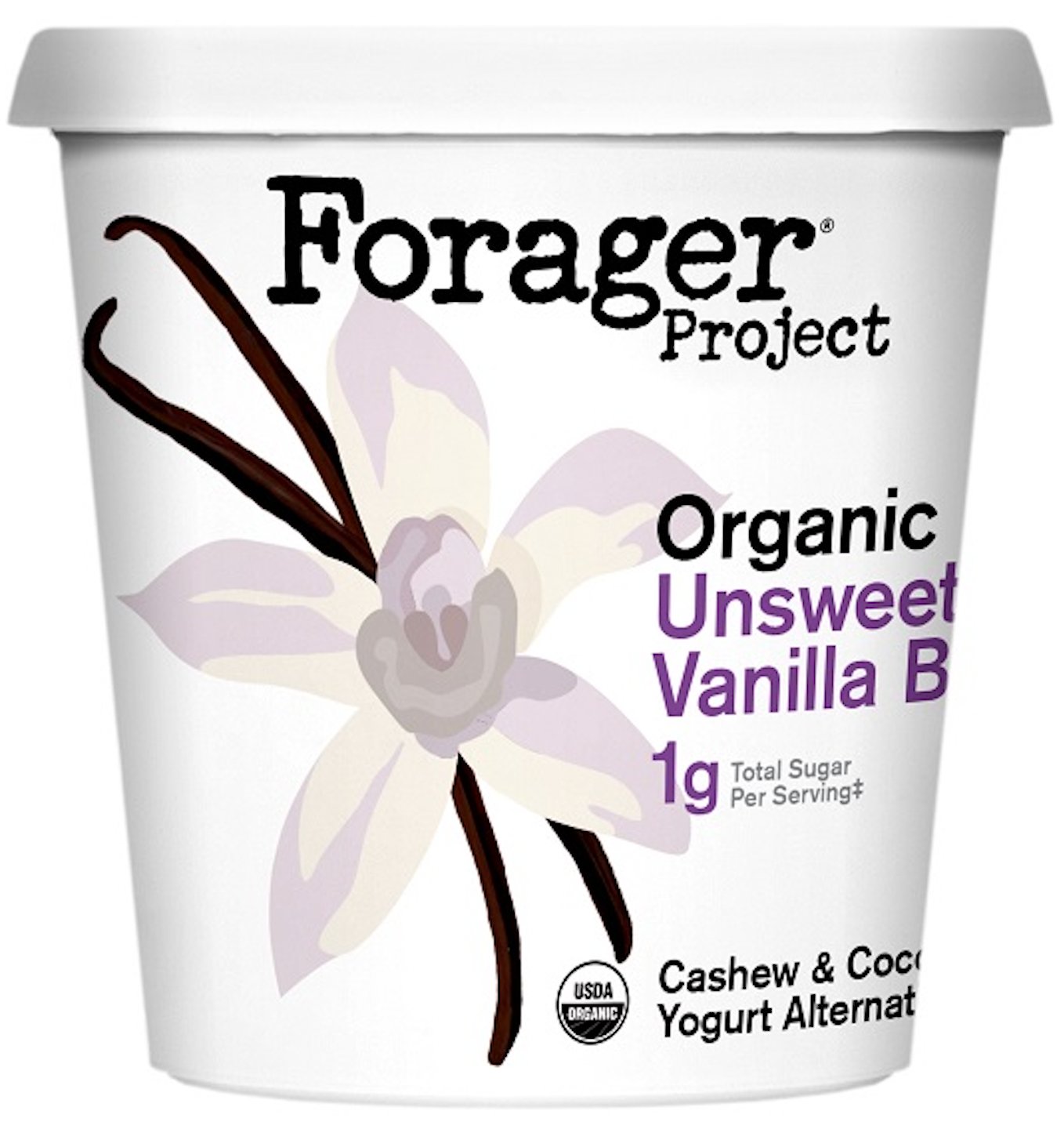 Forager Project Organic Cashewmilk Yogurt - Unsweetened Vanilla Bean, 24 oz