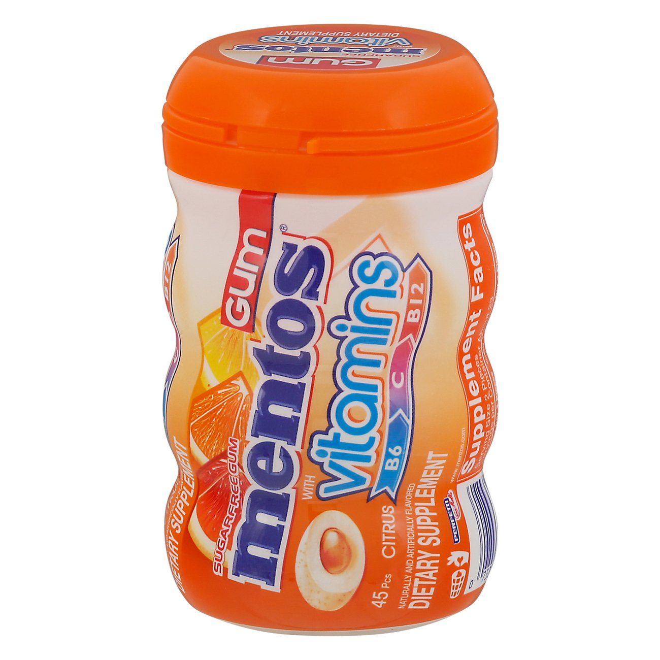Mentos Sugar Free Citrus Flavored Chewing Gum with Vitamins, 45 ct - Kroger