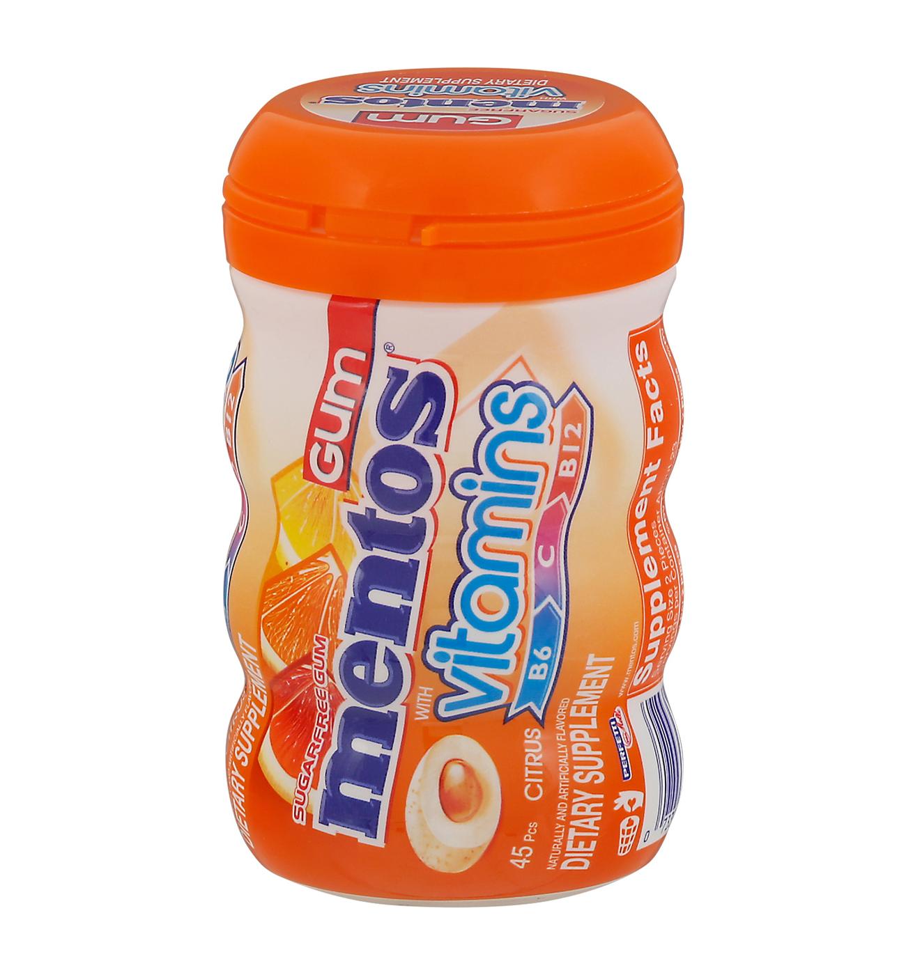 Mentos Vitamins Citrus Sugarfree Gum; image 1 of 2
