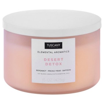 Tuscany Candle Elemental Aromatics Desert Detox Soy Blend Candle, 15 oz
