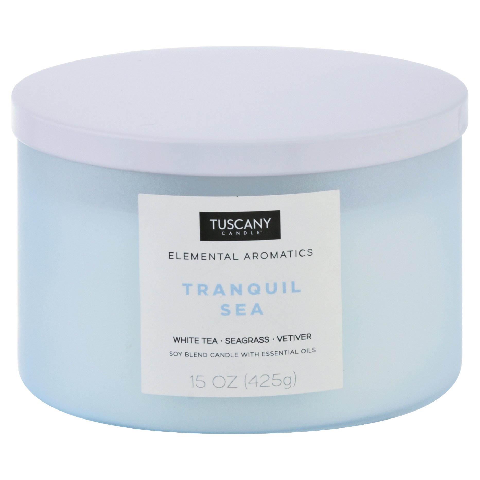 Tuscany Candle Elemental Aromatics Tranquil Sea Soy Blend Candle, 15 oz