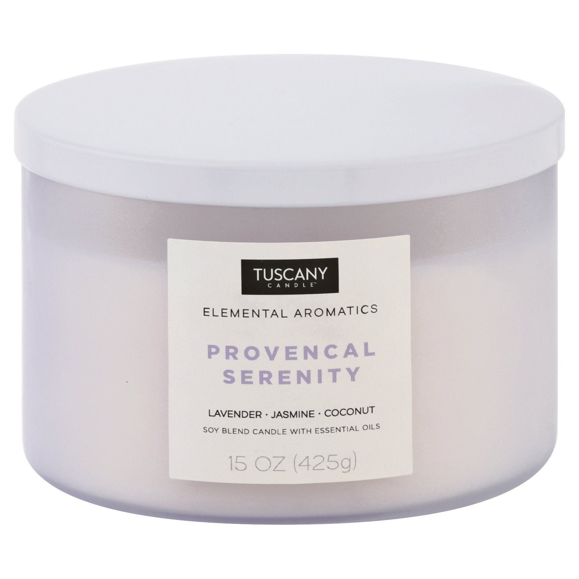 Tuscany Candle Elemental Aromatics Provencal Serenity Soy Blend Candle, 15 oz