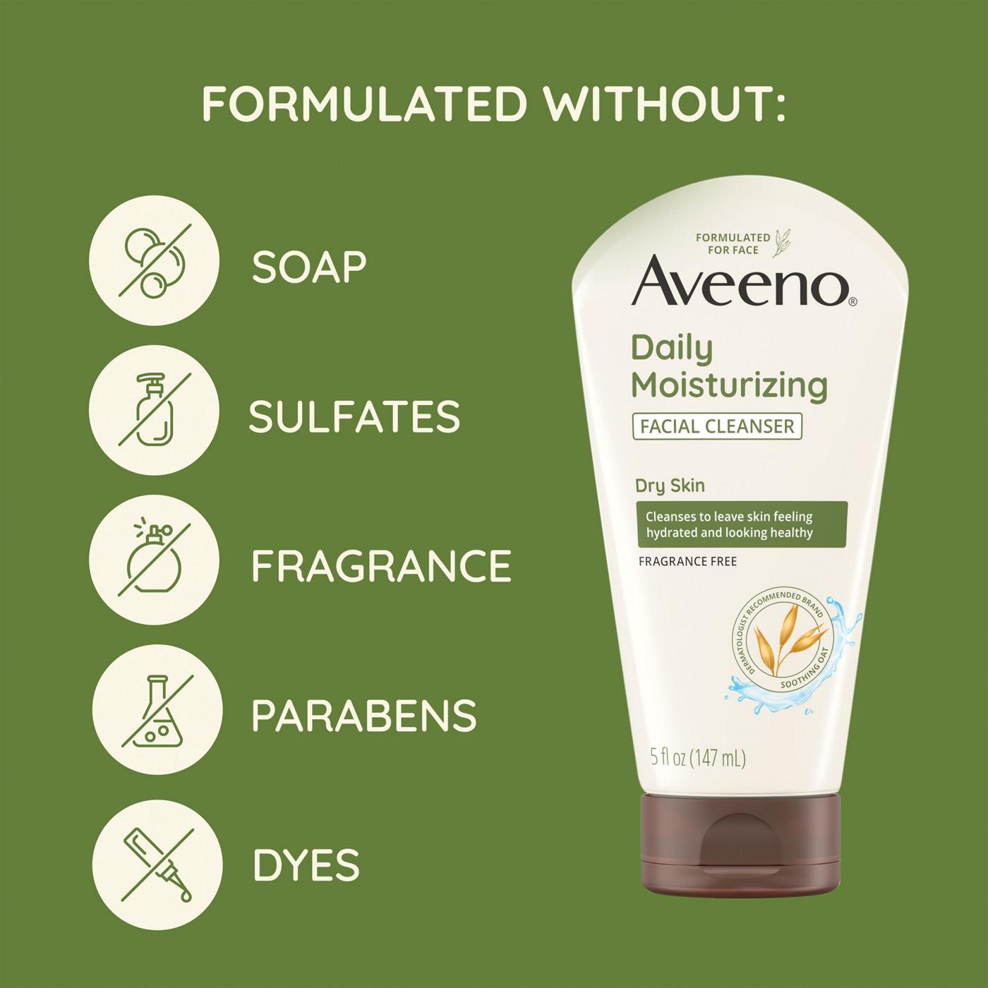 Aveeno Daily Moisturizing Facial Cleanser; image 5 of 8