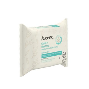 Aveeno Calm + Restore Makeup Remover Wipes, 25 ct