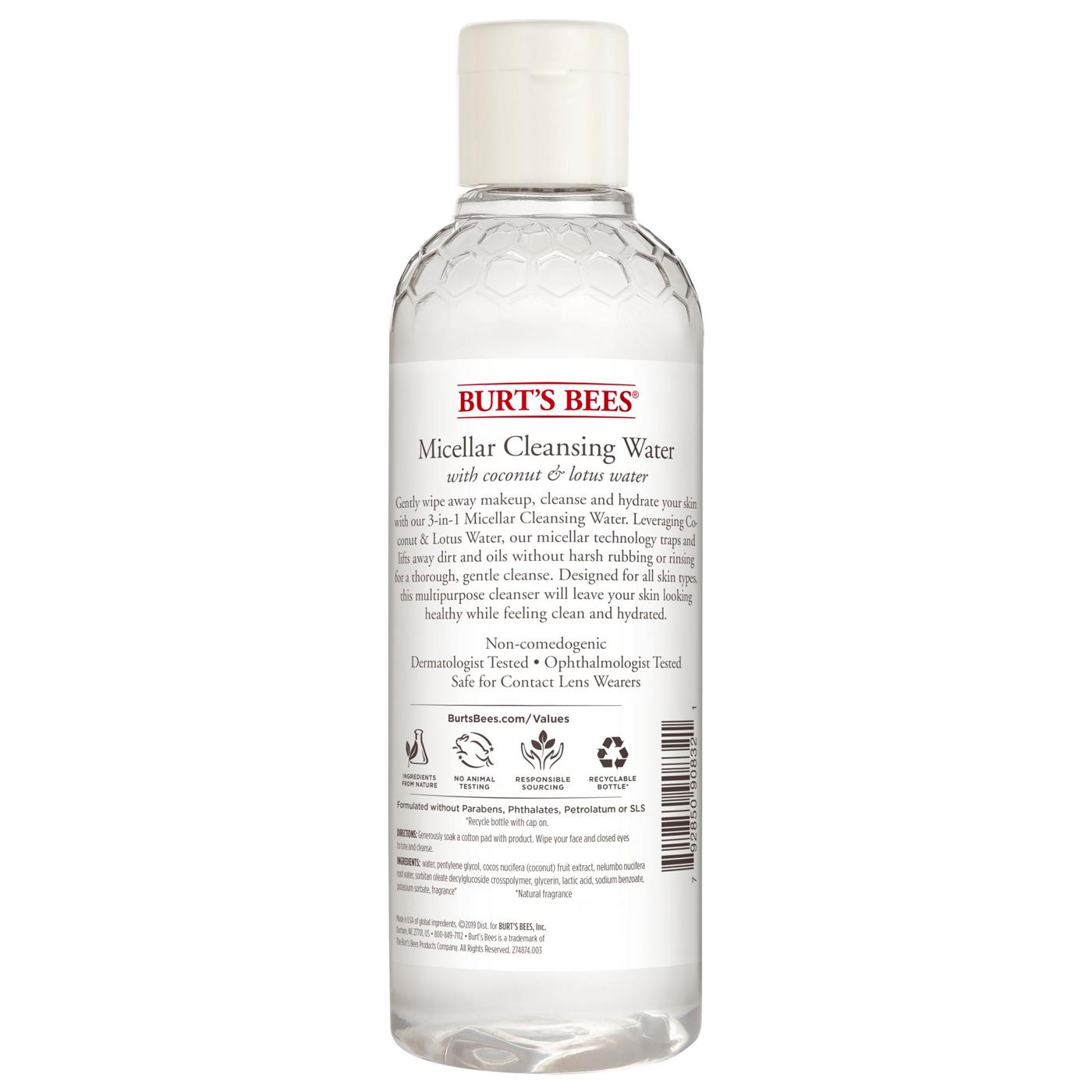 Burt's Bees Micellar Cleansing Water with Coconut & Lotus Extract