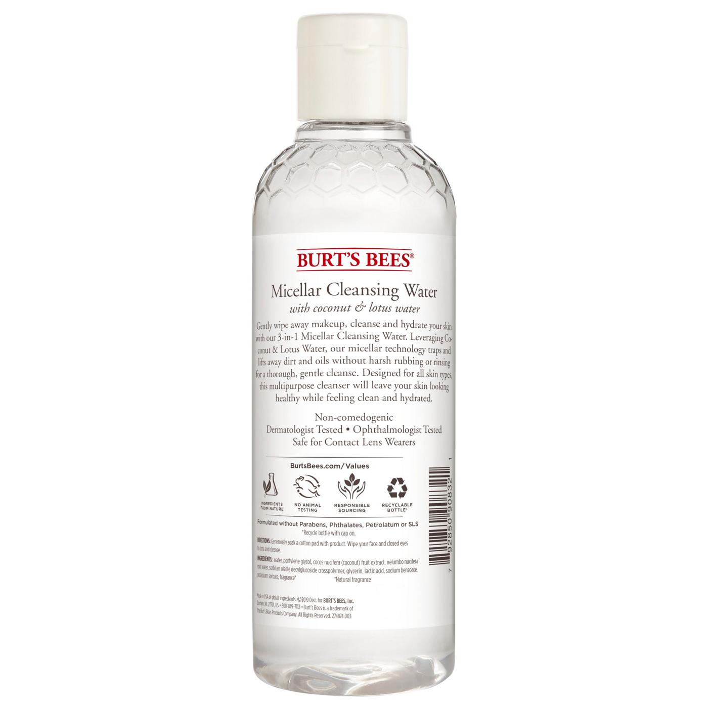 Burt's Bees Micellar Cleansing Water with Coconut & Lotus Extract; image 4 of 5