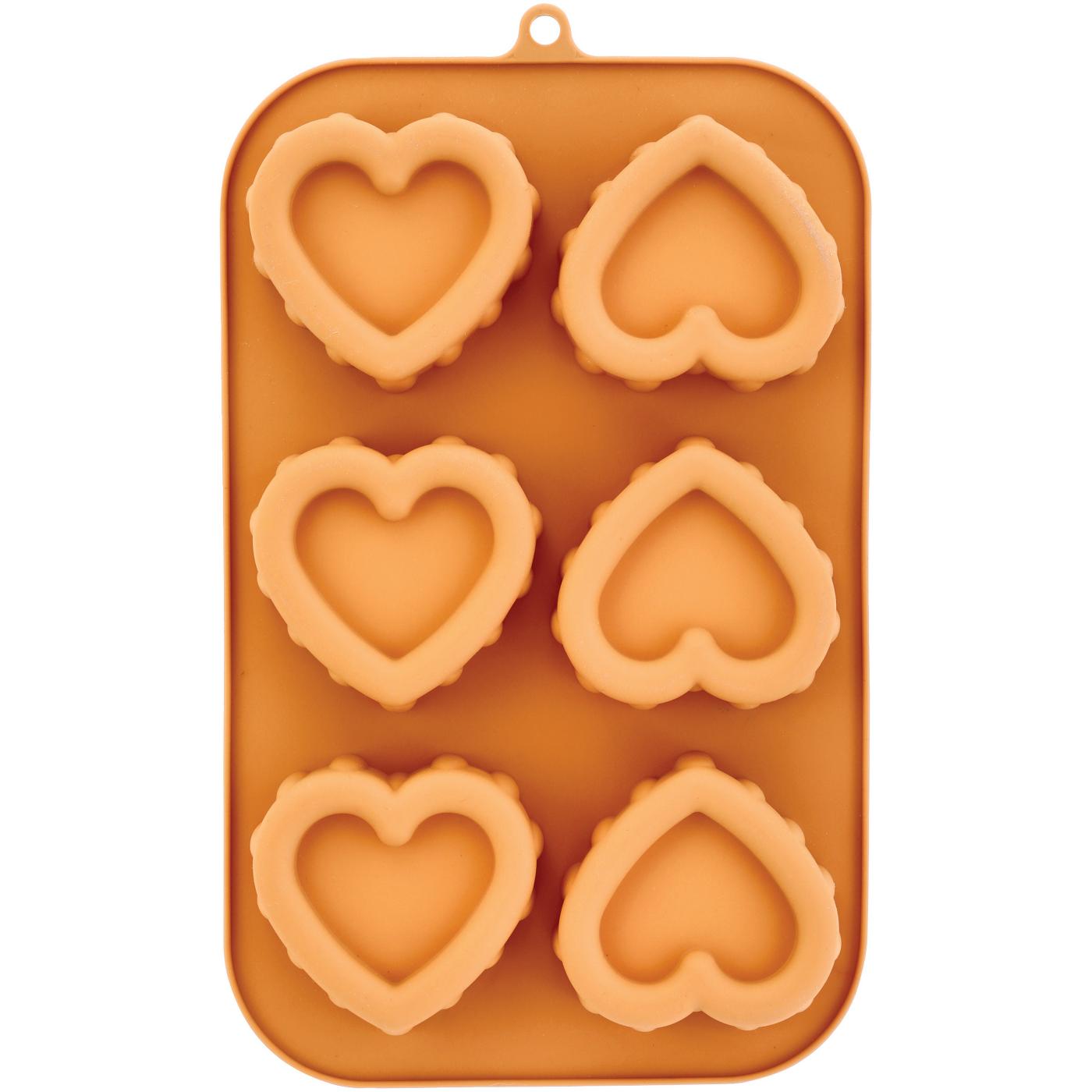 Kitchen & Table by H-E-B 6 Cavity Silicone Treat Mold - Hearts; image 1 of 2