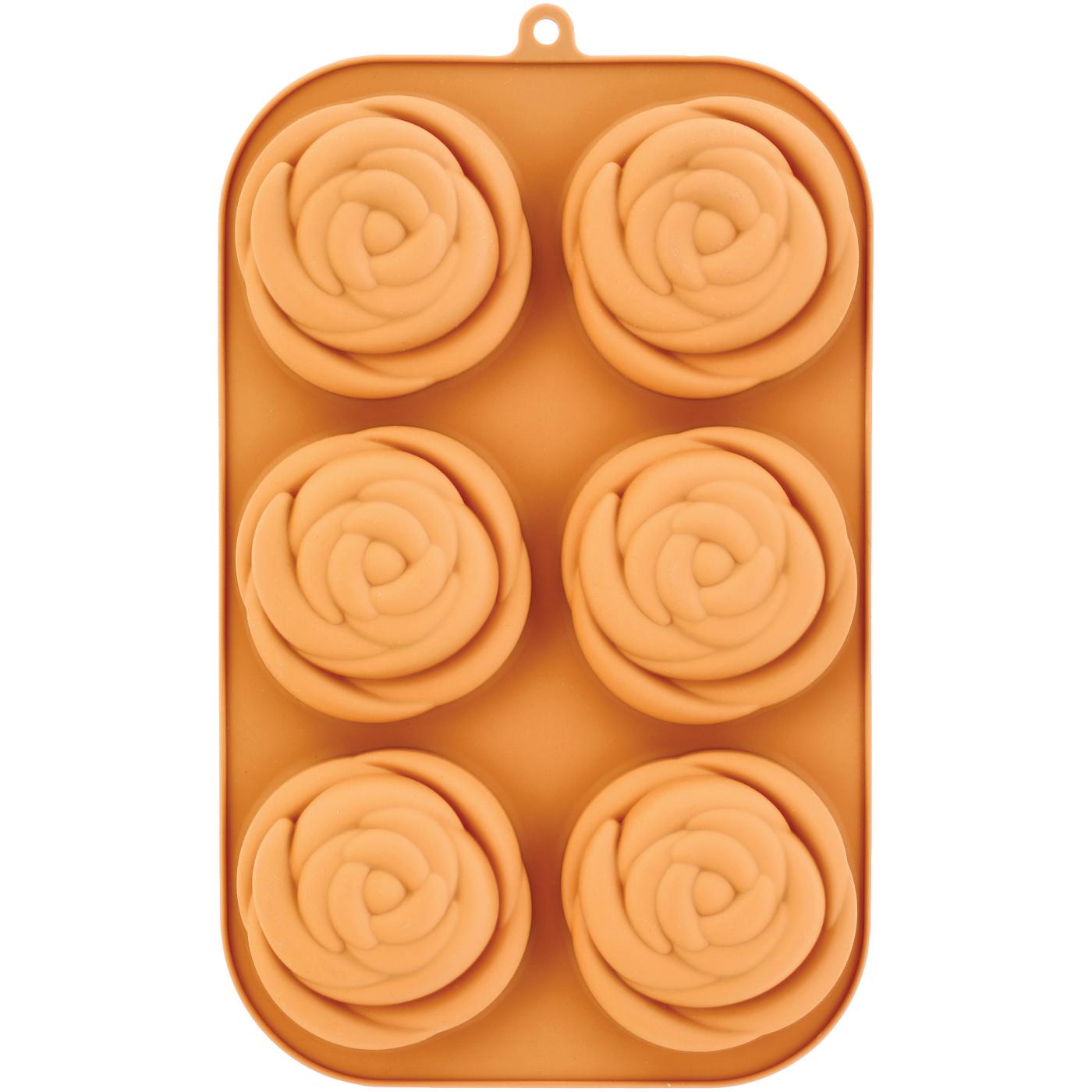 Kitchen & Table by H-E-B 6 Cavity Silicone Treat Mold - Rose; image 1 of 2