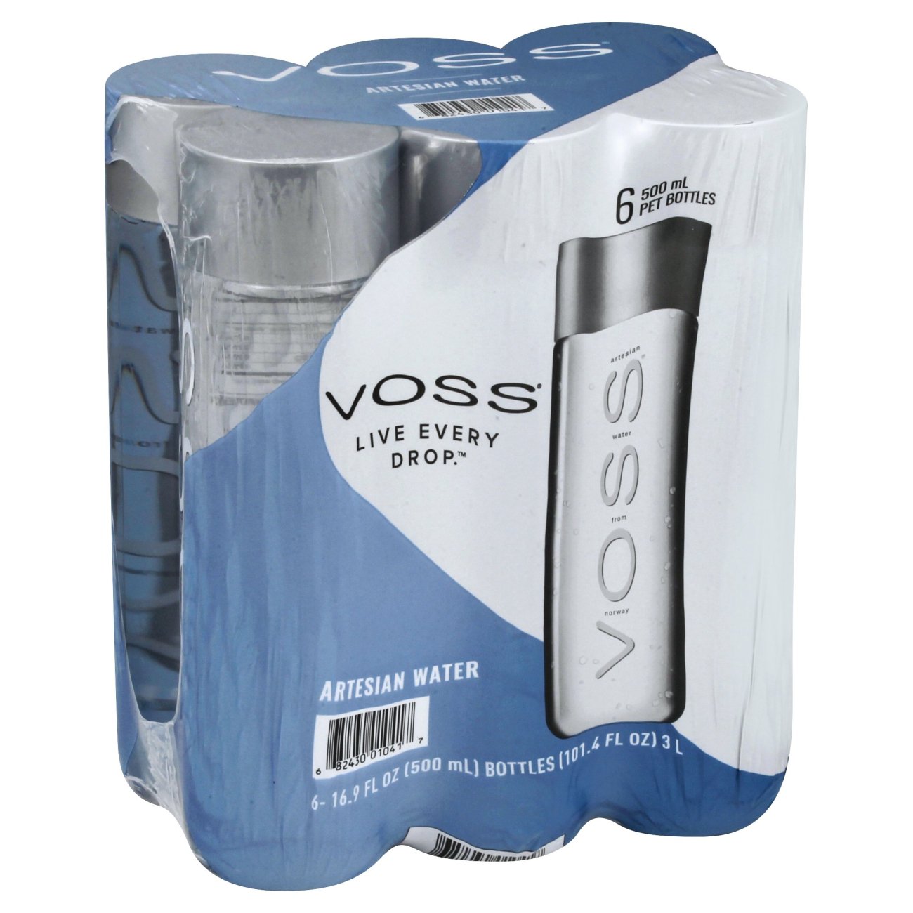 VOSS Water Still 500 mL / 16.9 oz PET 6 Pack