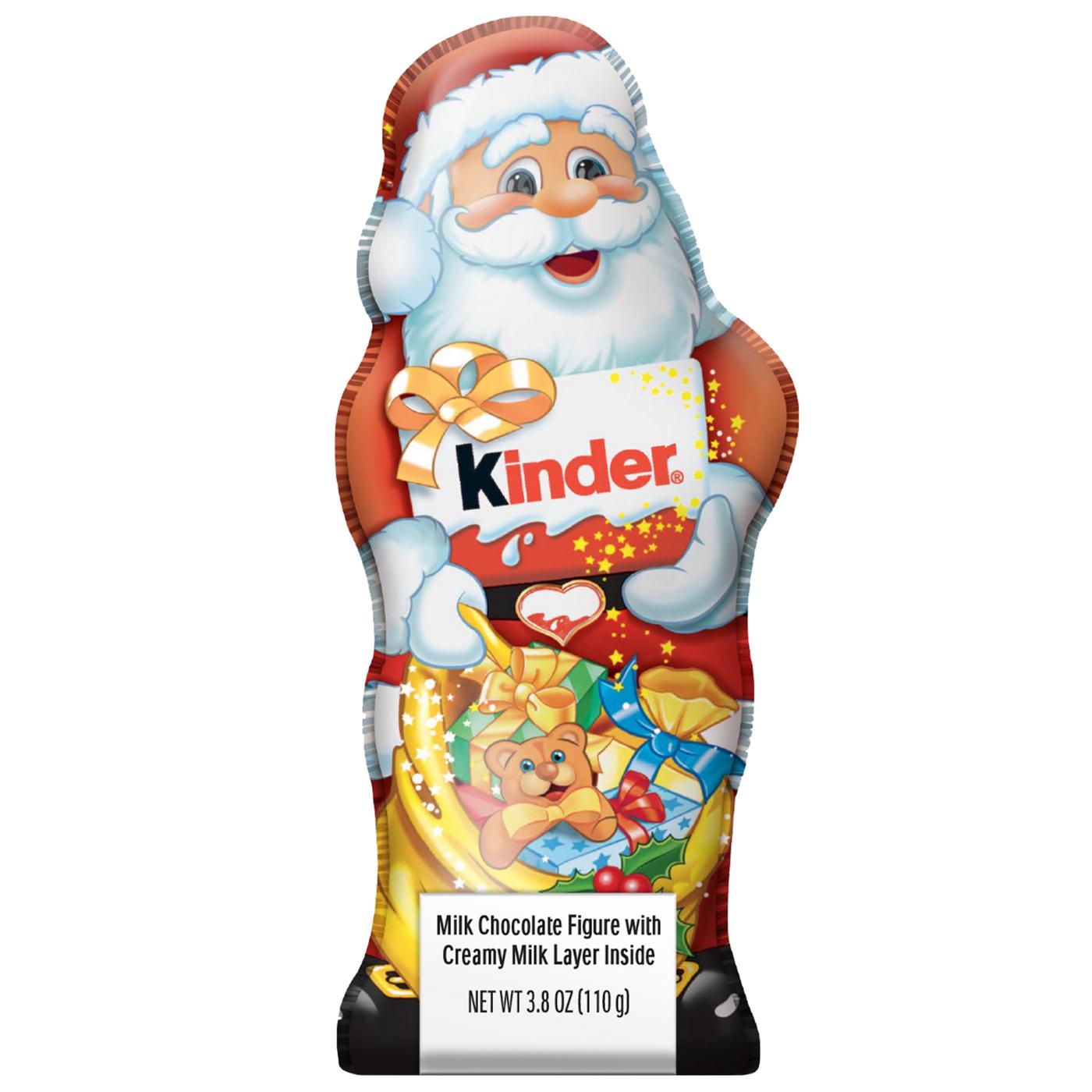 Kinder Milk Chocolate Hollow Christmas Santa; image 1 of 4