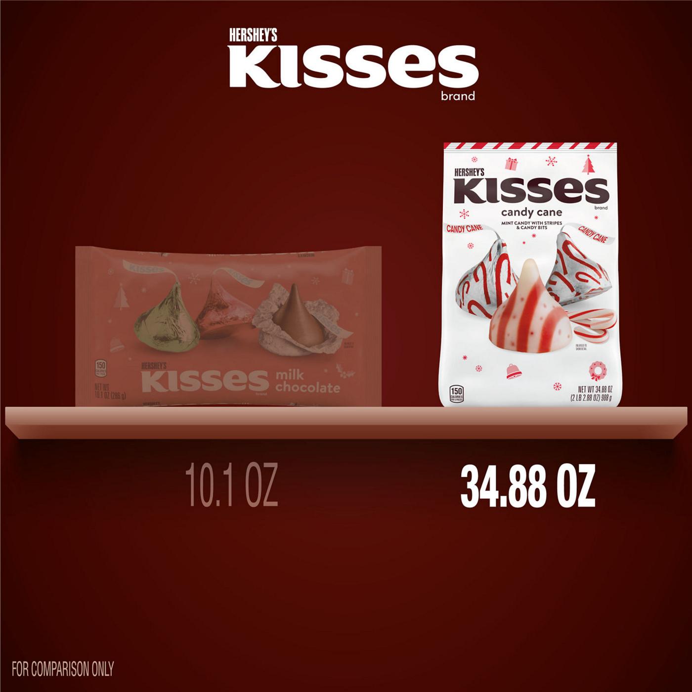 Hershey's Kisses Candy Cane Christmas Candy; image 5 of 5