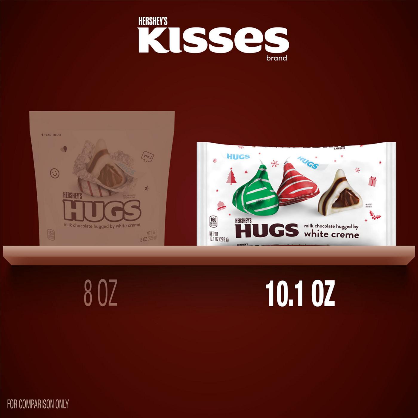 Hershey's Hugs Milk Chocolate White Creme Christmas Candy; image 5 of 7