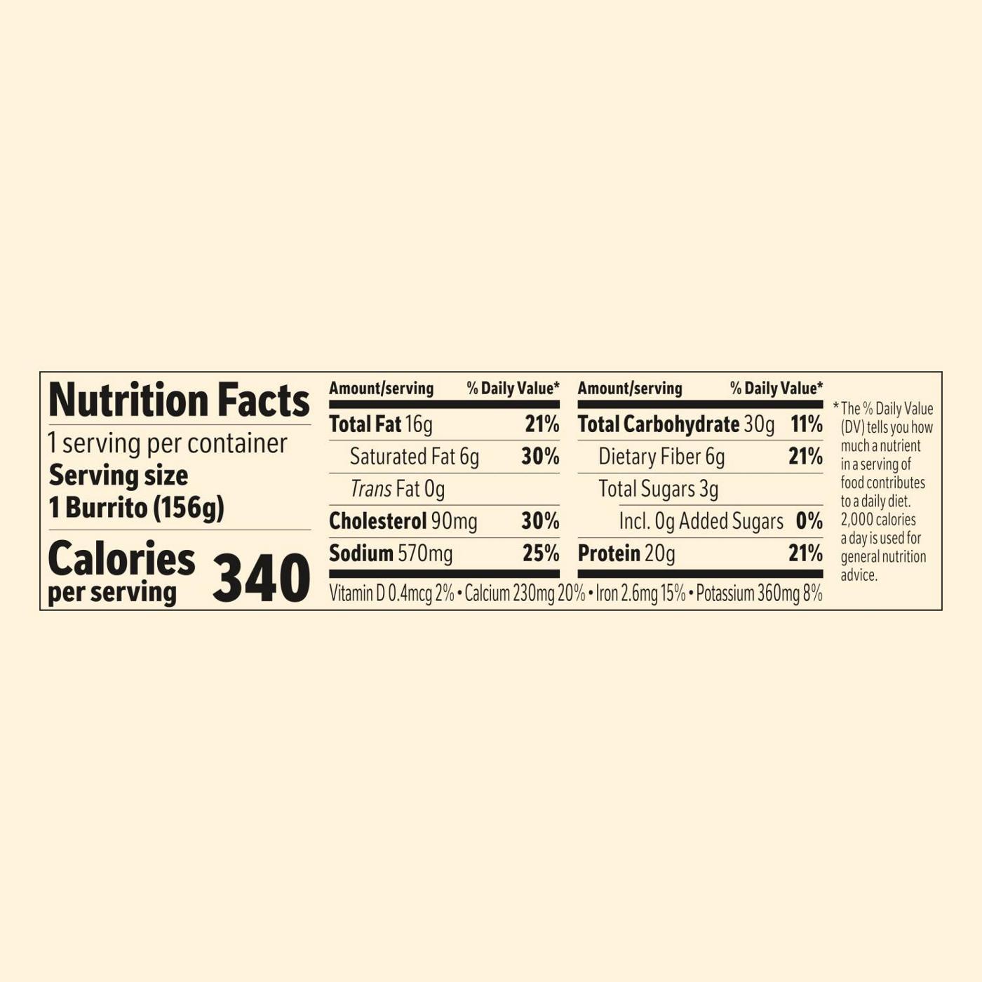 Sweet Earth Frozen Protein Lover's Breakfast Egg, Cheddar & Quinoa Burrito Shop Entrees