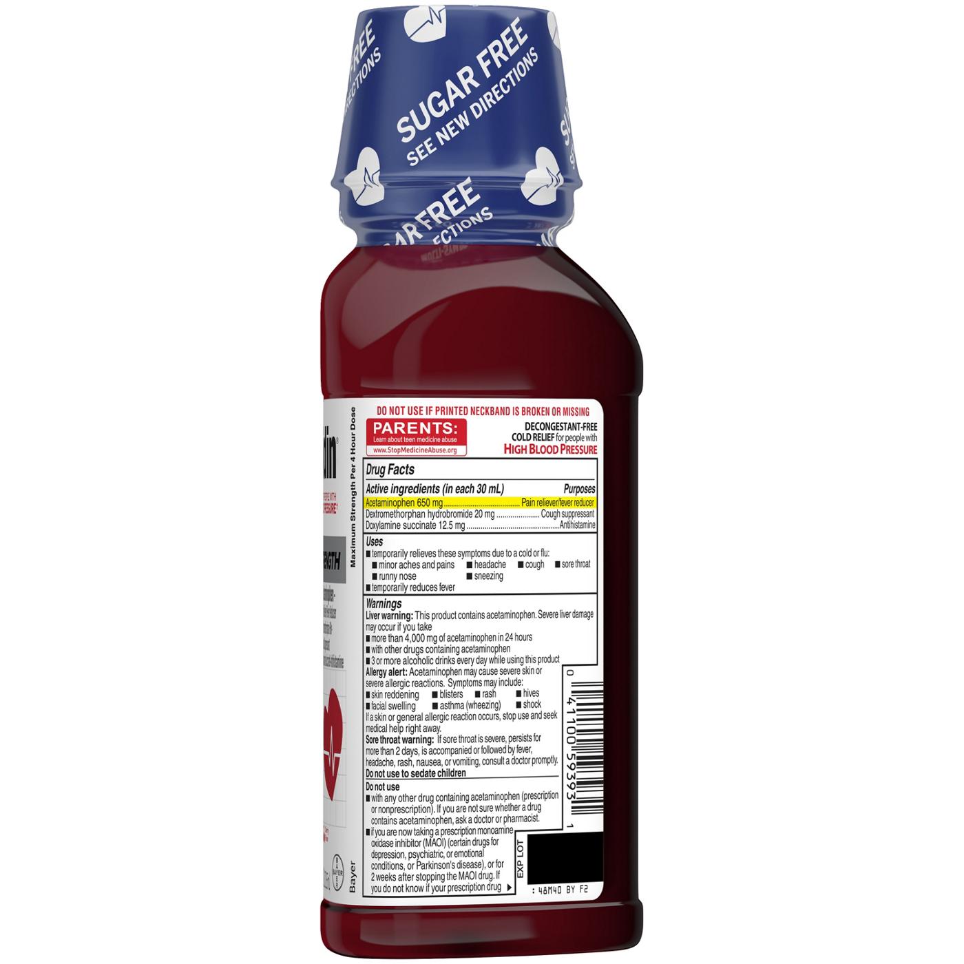 Coricidin HPB Maximum Strength Cold & Flu Night Liquid; image 2 of 4