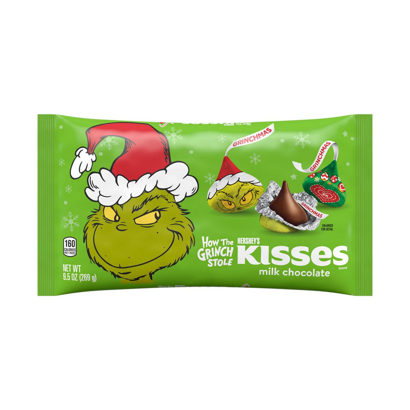 Hershey's Kisses Grinch Milk Chocolate Christmas Candy; image 1 of 7