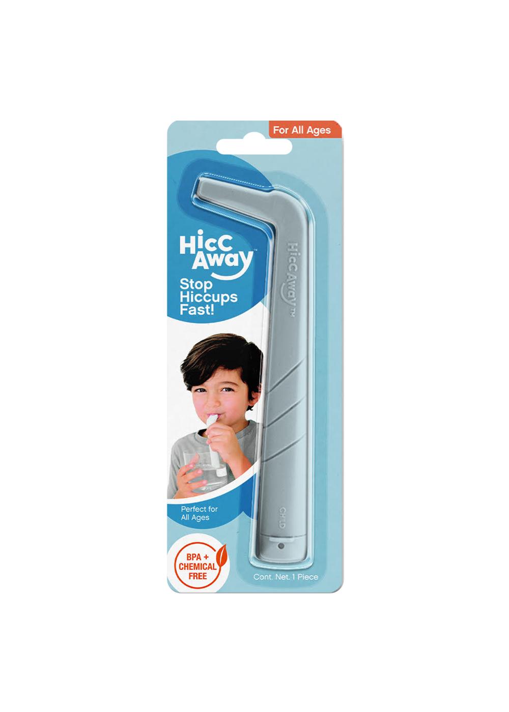 HICCAWAY Hiccup Straw Stops hiccups Fast! Clinically Proven Hiccup Relief  for All Ages (Light Blue, 2 Count (Pack of 1))