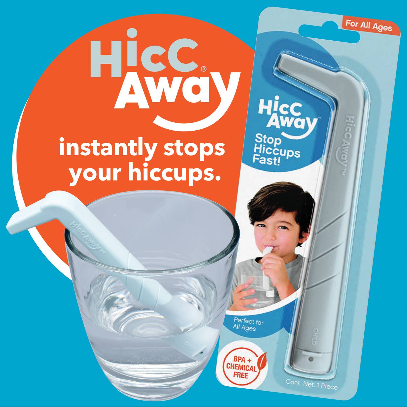 HiccAway Stop Hiccups Fast Straw - Shop Cough, Cold & Flu at H-E-B
