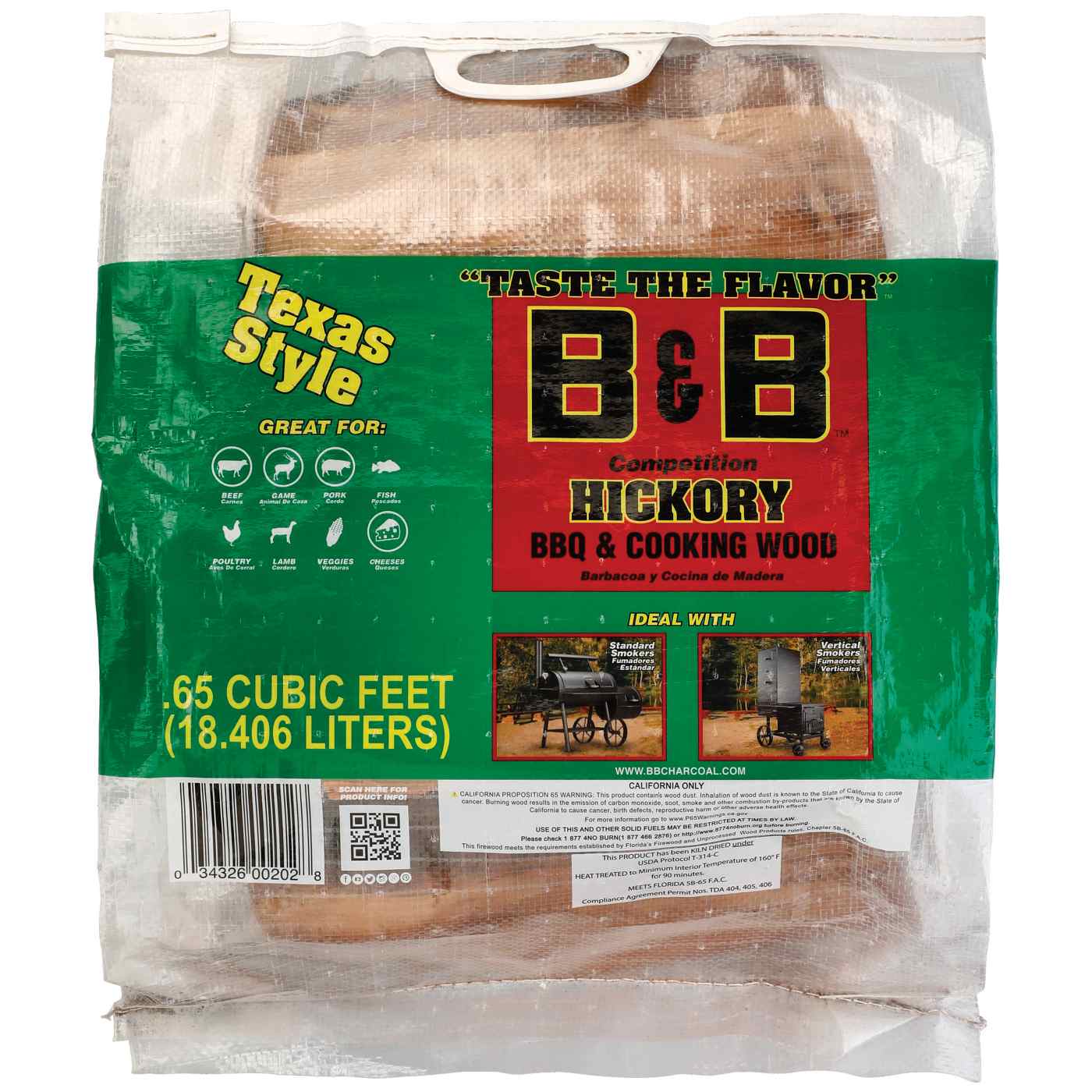 B&B Charcoal Hickory Cooking Wood; image 1 of 4