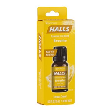 Halls Essential Oil Blend Breathe Lemon, .33 oz