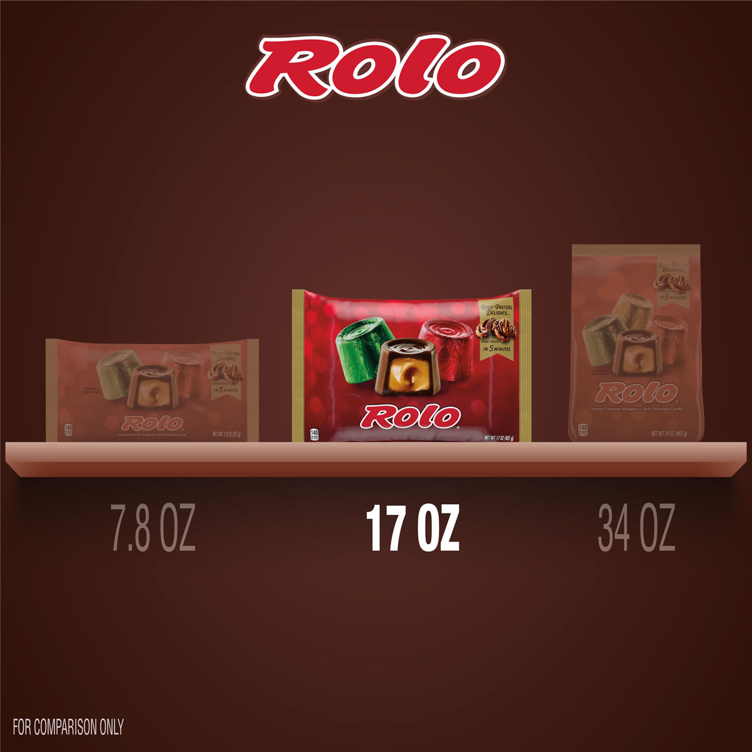 ROLO® Creamy Caramels in Rich Chocolate Candy, 7.6 oz bag