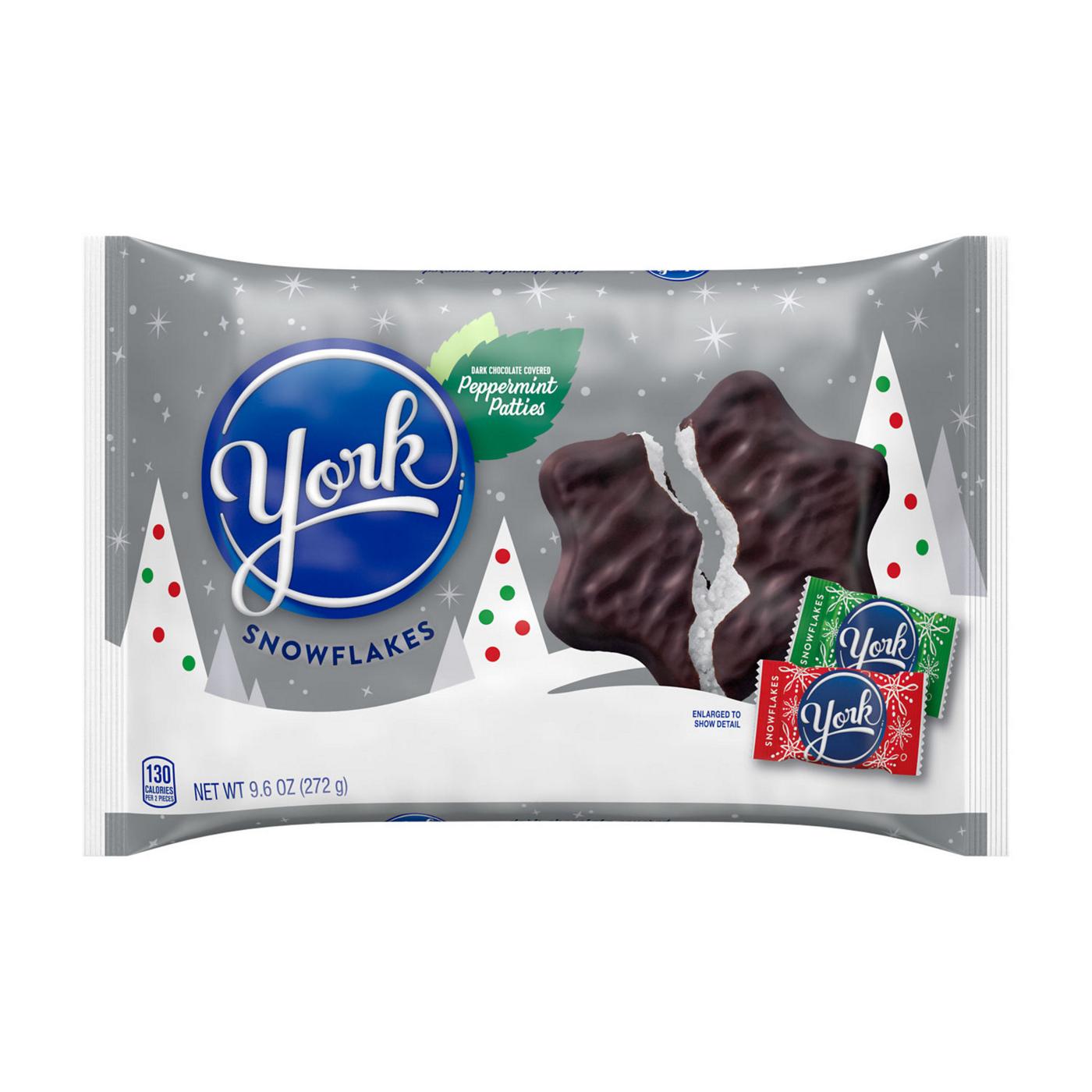 York Dark Chocolate Peppermint Patties Snowflakes Christmas Candy; image 1 of 7