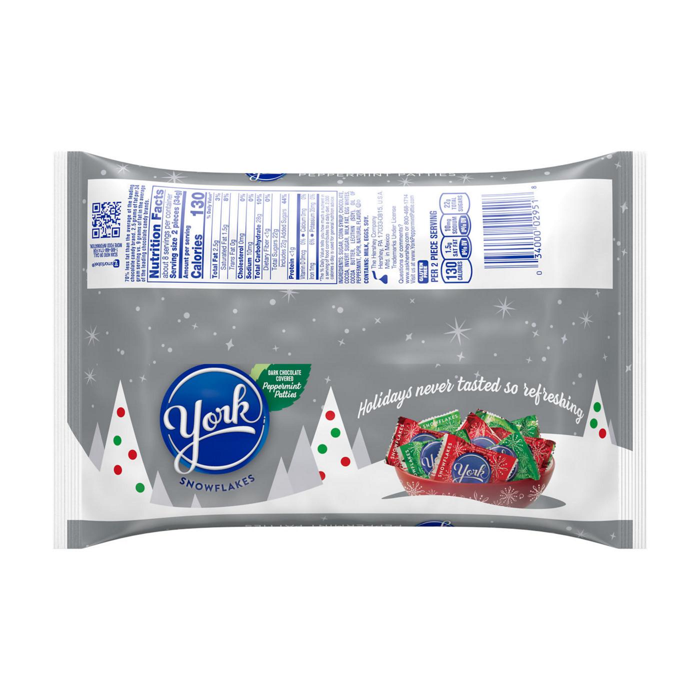 York Dark Chocolate Peppermint Patties Snowflakes Christmas Candy; image 6 of 7