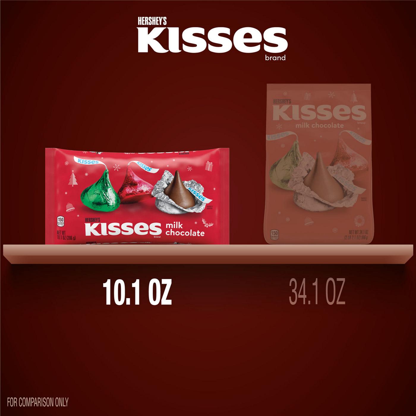 Hershey's Kisses Milk Chocolate Christmas Candy; image 6 of 7