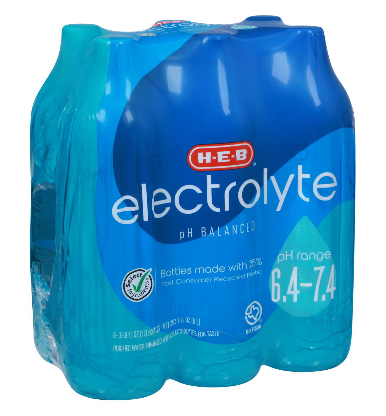 H-E-B Electrolyte Water 6 pk Bottles; image 4 of 6