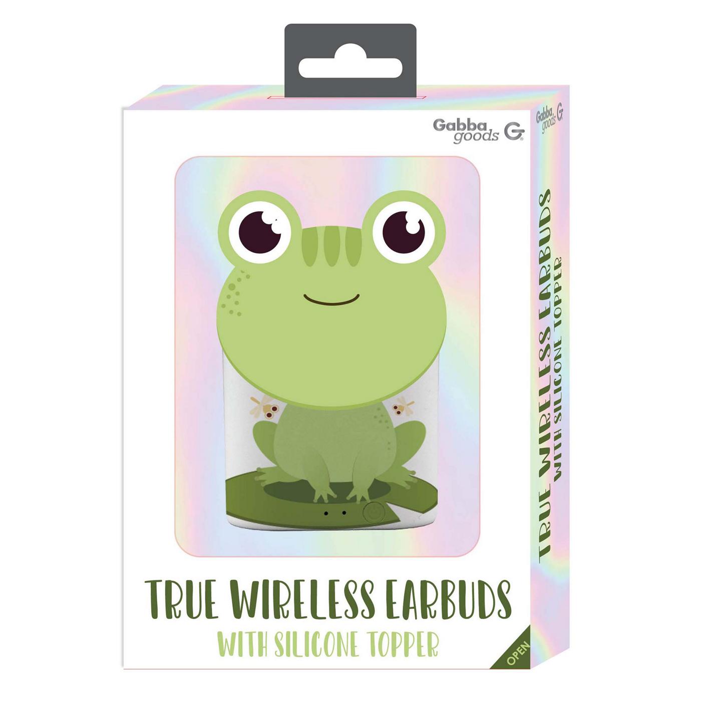 Gabba Goods True Wireless Earbuds with Silicone Case Frog Topper