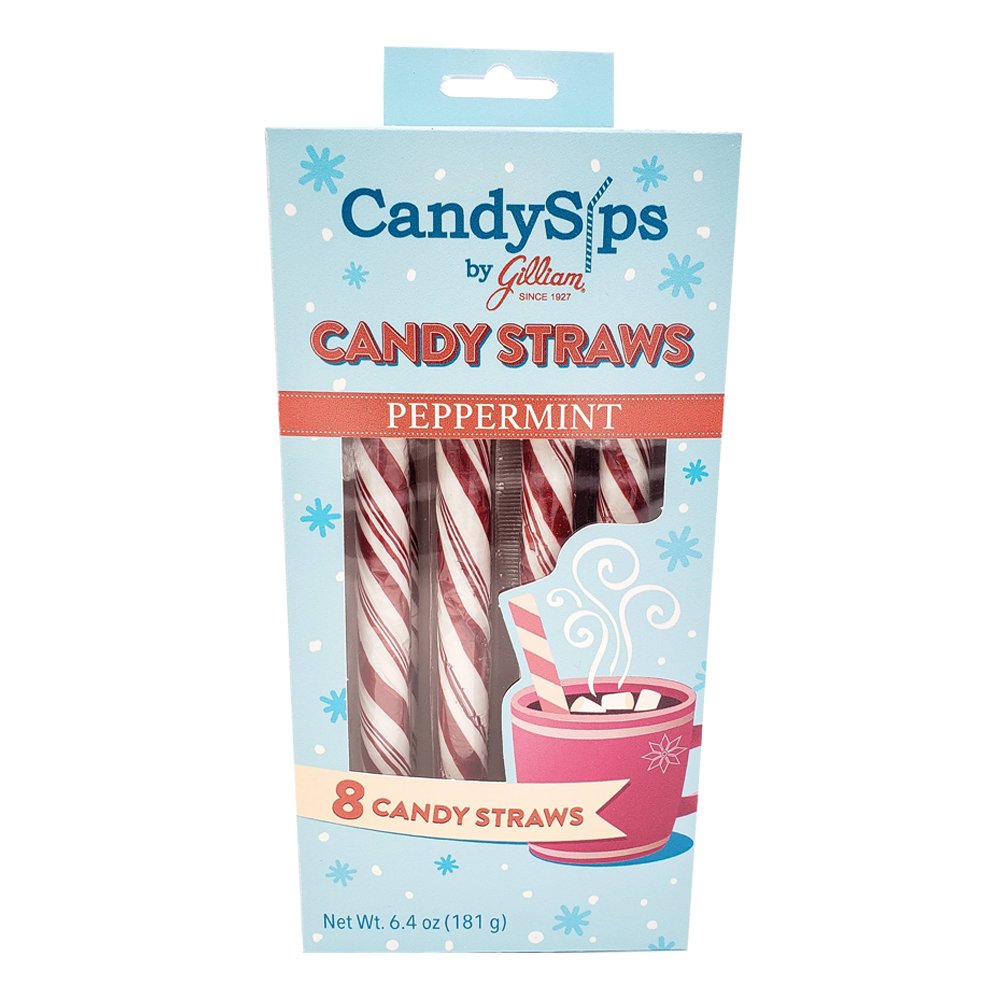 CandySips Peppermint Christmas Candy Straws Shop Candy at HEB